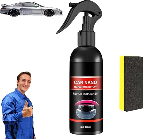 Zytuuob Autopolitur Karosserie Kratzer Entferner, Nuafix Nano Auto Spray, neuer Lackglanz Verbesserer, Autowachs Kratzerreparatur, Schnellreparatur Kratzerspray, Auto Polierset (1Pcs,120ml) von Zytuuob