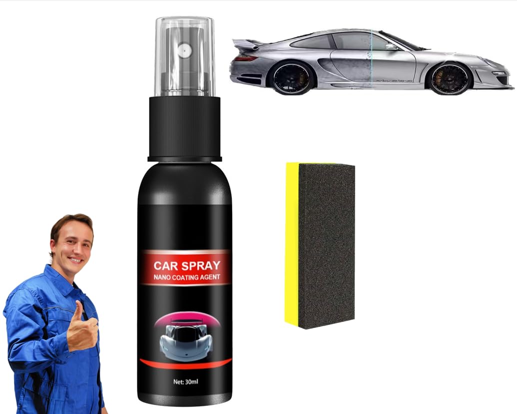 Zytuuob Autopolitur Karosserie Kratzer Entferner, Nuafix Nano Auto Spray, neuer Lackglanz Verbesserer, Autowachs Kratzerreparatur, Schnellreparatur Kratzerspray, Auto Polierset (1Pcs,30ml) von Zytuuob