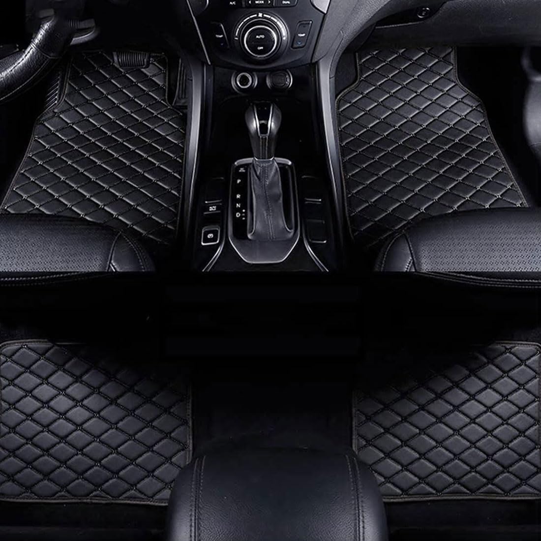 4Stück Auto Fußmatten für Infiniti QX80 7 Seats2013-2016, Autoteppich-Schutzmatte Wasserdicht und rutschfest, Auto Fußmatten Vorn und Hinten,A-Black von ZzQyy