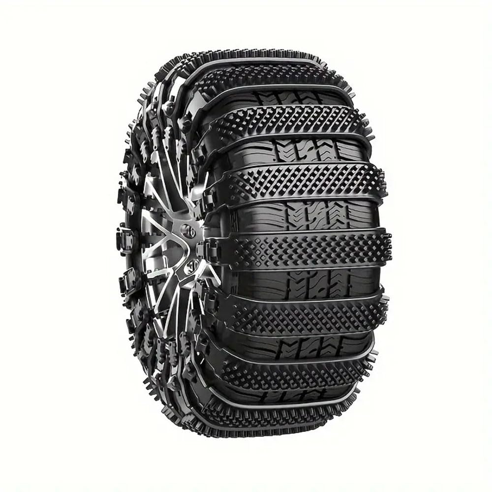 Auto-Schneeketten für Hyundai IX35 2010-2024, verstellbare Schneefahrketten, rutschfeste Sicherheitsketten für den Winter,B-Black 10Pcs(Two tires) von ZzQyy