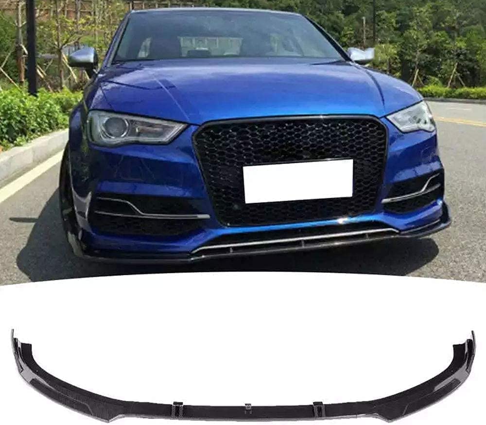 Für Audi A3 S3 8V 2014 2016 2016 Auto Frontspoiler,Frontlippe Stoßstange Spoiler, Bodykit, Diffusor Protector Guard,B-Carbonfiberlook von ZzYyyJie