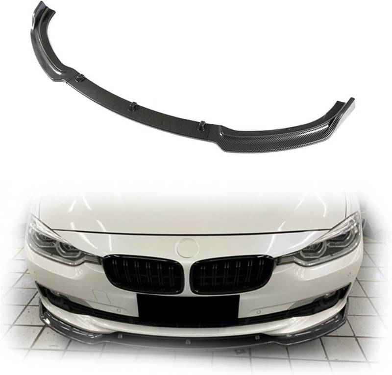 Für BMW 3 Series F30 F35 320li Base 2013-2018 Auto Frontspoiler,Frontlippe Stoßstange Spoiler, Bodykit, Diffusor Protector Guard,B-Carbon Fiber von ZzYyyJie