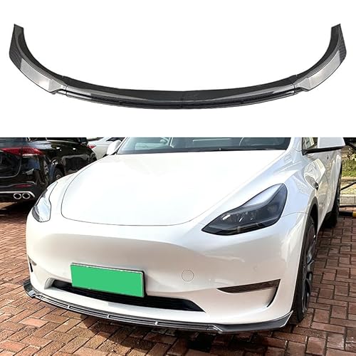 Für Tesla Model Y Auto Frontspoiler,Frontlippe Stoßstange Spoiler, Bodykit, Diffusor Protector Guard,B-Carbon Fiber von ZzYyyJie