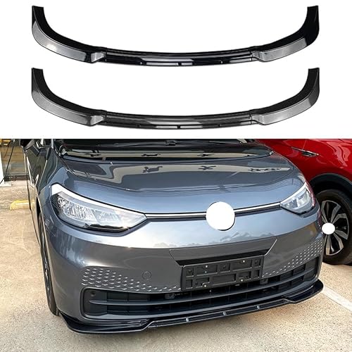 Für VW ID.3 Auto Frontspoiler,Frontlippe Stoßstange Spoiler, Bodykit, Diffusor Protector Guard,A-Black von ZzYyyJie