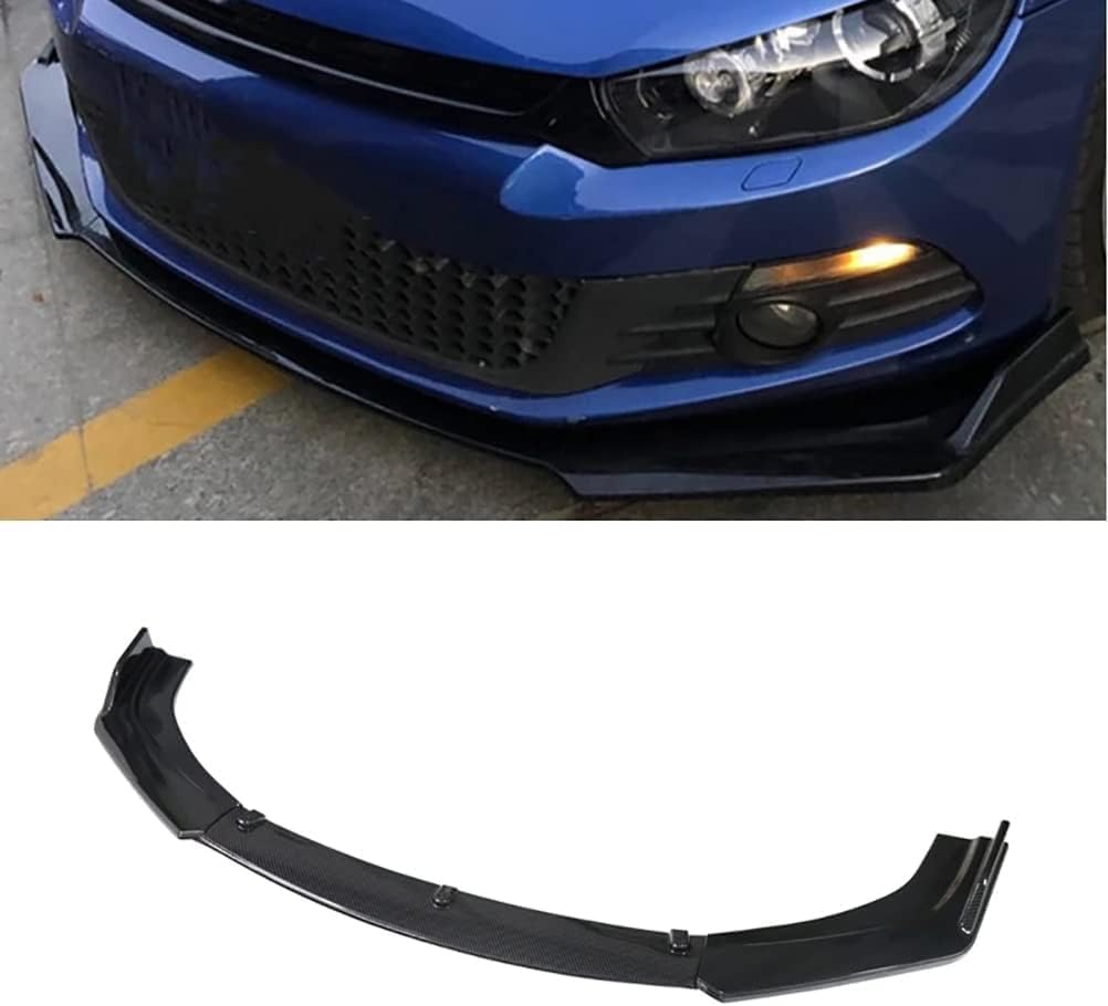 Für VW Scirocco R 2009-2012 2013 2014 2015 Auto Frontspoiler,Frontlippe Stoßstange Spoiler, Bodykit, Diffusor Protector Guard,A-Carbon Fiber von ZzYyyJie