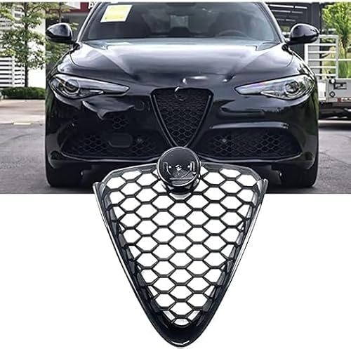 für Alfa Romeo Giulia 2016 2017 2018 2019 2020 2021 Autokühler-Frontgrill,Frontstoßstange,Racing-Kühlergrill,Modifikationszubehör,Frontgrill von ZzYyyJie