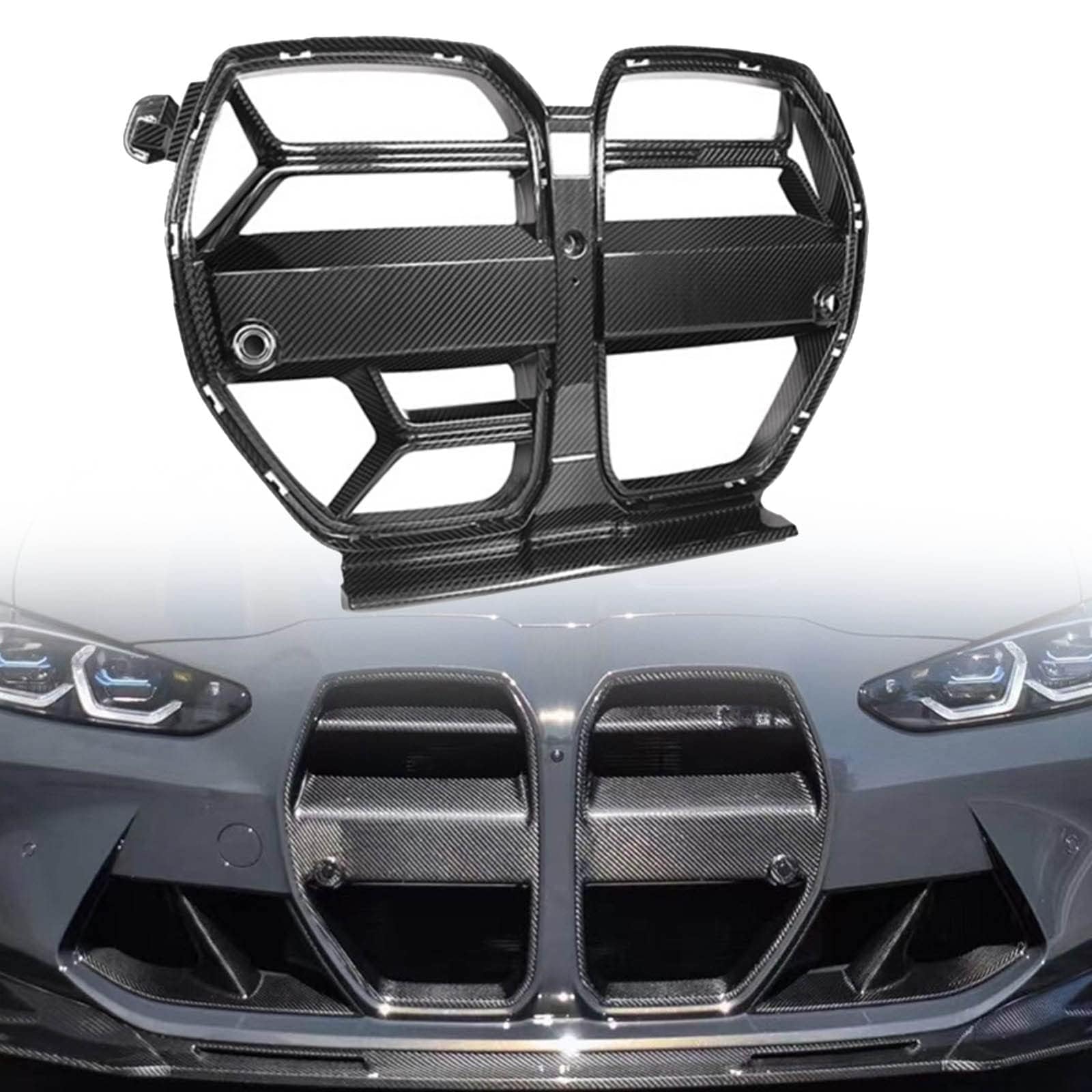 für BMW M3 G80 M4 G82 G83 2021 2022 2023 Autokühler-Frontgrill,Frontstoßstange,Racing-Kühlergrill,Modifikationszubehör,Frontgrill von ZzYyyJie