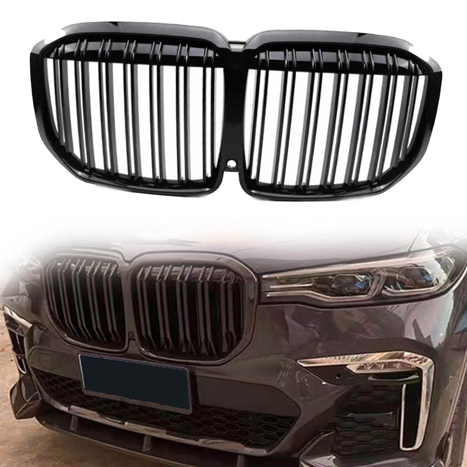 für BMW X7 G07 2019 2020 2021 2022 Autokühler-Frontgrill,Frontstoßstange,Racing-Kühlergrill,Modifikationszubehör,Frontgrill von ZzYyyJie