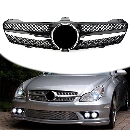 für Ben-z W219 CLS500 SLS600 CLS Class 2004-2007 Autokühler-Frontgrill,Frontstoßstange,Racing-Kühlergrill,Modifikationszubehör,Frontgrill,B von ZzYyyJie