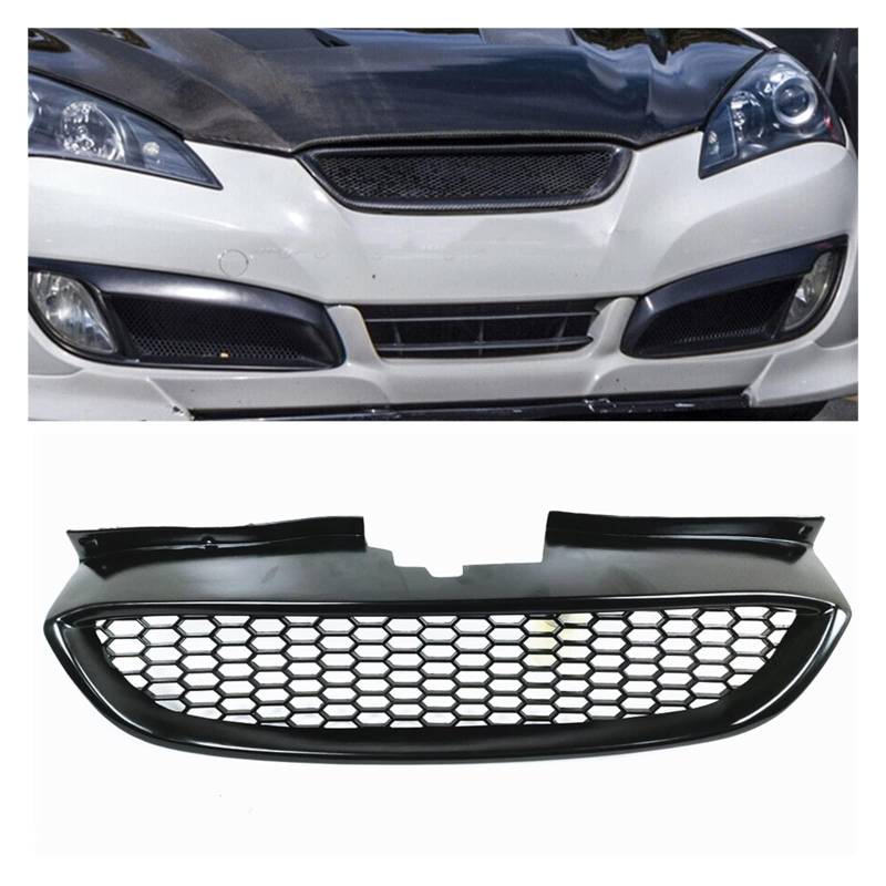 für HYUNDAI Genesis Coupe 2008 2009 2010 2011 2012 Autokühler-Frontgrill,Frontstoßstange,Racing-Kühlergrill,Modifikationszubehör,Frontgrill von ZzYyyJie