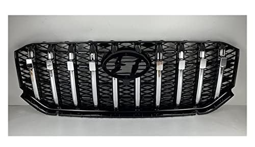 für Hyundai Santa Fe 2022 Autokühler-Frontgrill,Frontstoßstange,Racing-Kühlergrill,Modifikationszubehör,Frontgrill,B-Silver von ZzYyyJie