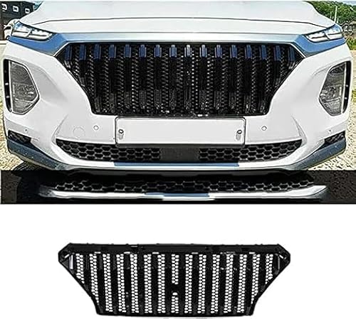 für Hyundai Santafe Santa FE 2018 2019 2020 Autokühler-Frontgrill,Frontstoßstange,Racing-Kühlergrill,Modifikationszubehör,Frontgrill,A-Black von ZzYyyJie