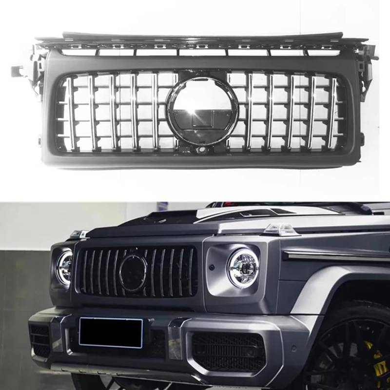 für Mercedes Benz W464 G63 AMG 2019-2023 Autokühler-Frontgrill,Frontstoßstange,Racing-Kühlergrill,Modifikationszubehör,Frontgrill von ZzYyyJie