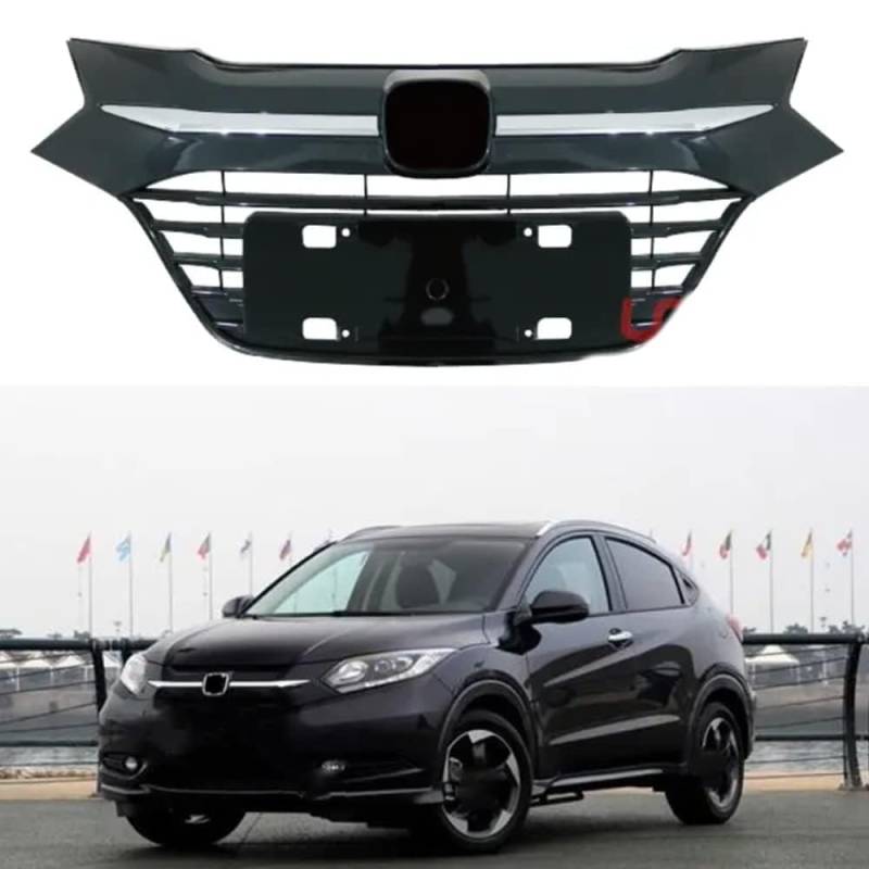 für VEZEL HR-V 2015-2018 Autokühler-Frontgrill,Frontstoßstange,Racing-Kühlergrill,Modifikationszubehör,Frontgrill von ZzYyyJie