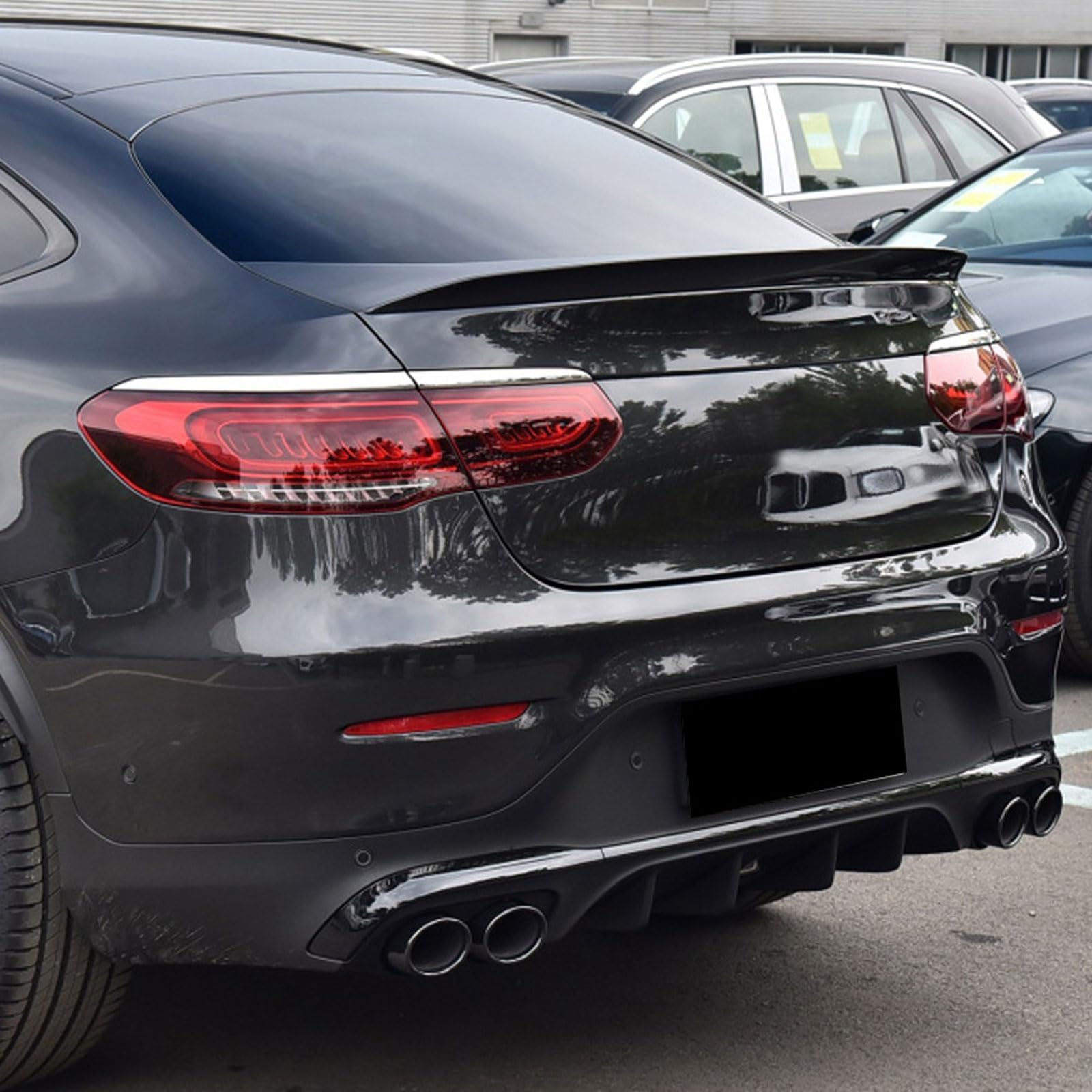 Auto-Heckspoiler für Mercedes Benz GLC Coupe C253 GLC260 300 AMG, Auto-Modifikationssatz für Heckdeckelspoiler, Zubehör zur Modifikation der Heckdekorationsmontage,B-Gloss Black von Zzbyz