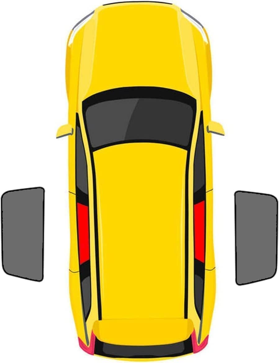 Auto Seitenscheibe Sonnenschutz für MercedesBenz ML W163 1997-2005, UV-Schutz Lüftungsgitter Vordere Und Hintere Privacy Protection,B- 2pcs(Rear Doors) von Zzbyz