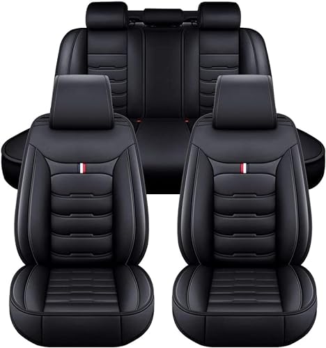 Zzddlsm Sitzbezüge Autos für Mercedes Benz E-Class Sedan W213 E200/E220d 2015-2023, kompatibel mit Seitenairbag weich, bequem, atmungsaktiv, Schutz für Autositze 5 Sitze,A/Black von Zzddlsm