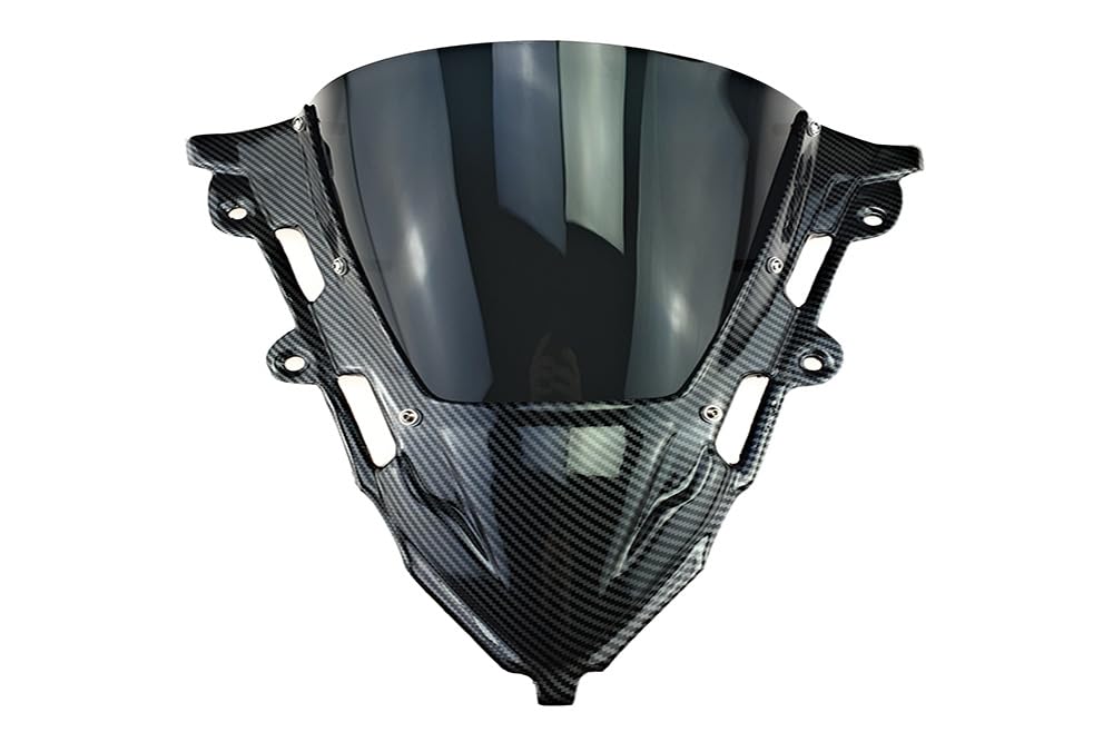 avdb-moto Carbon - Schwarz Windschild / Windschutzscheibe kompatibel mit HONDA CBR 650 R 2019 2020 2021 Doppelte Krümmung Polycarbonat von aVDB