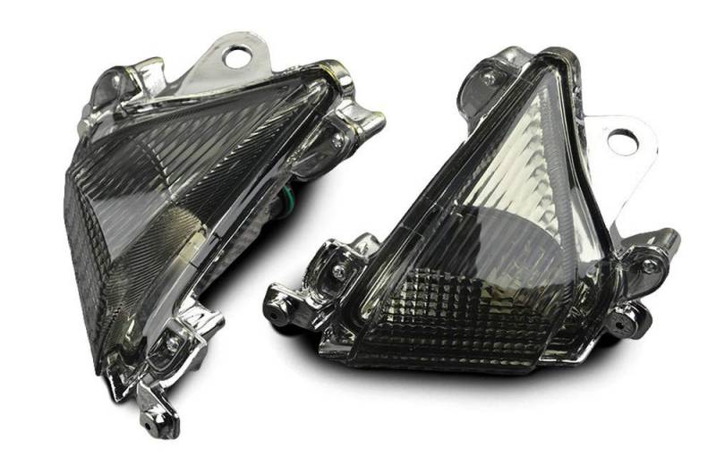 avdb-moto Paar Vorne Blinker Vordere kompatibel mit KAWASAKI ZX10R ZX-10R ZX10-R ZXT00C 2004-2005 (Schwarz Getönt) von aVDB