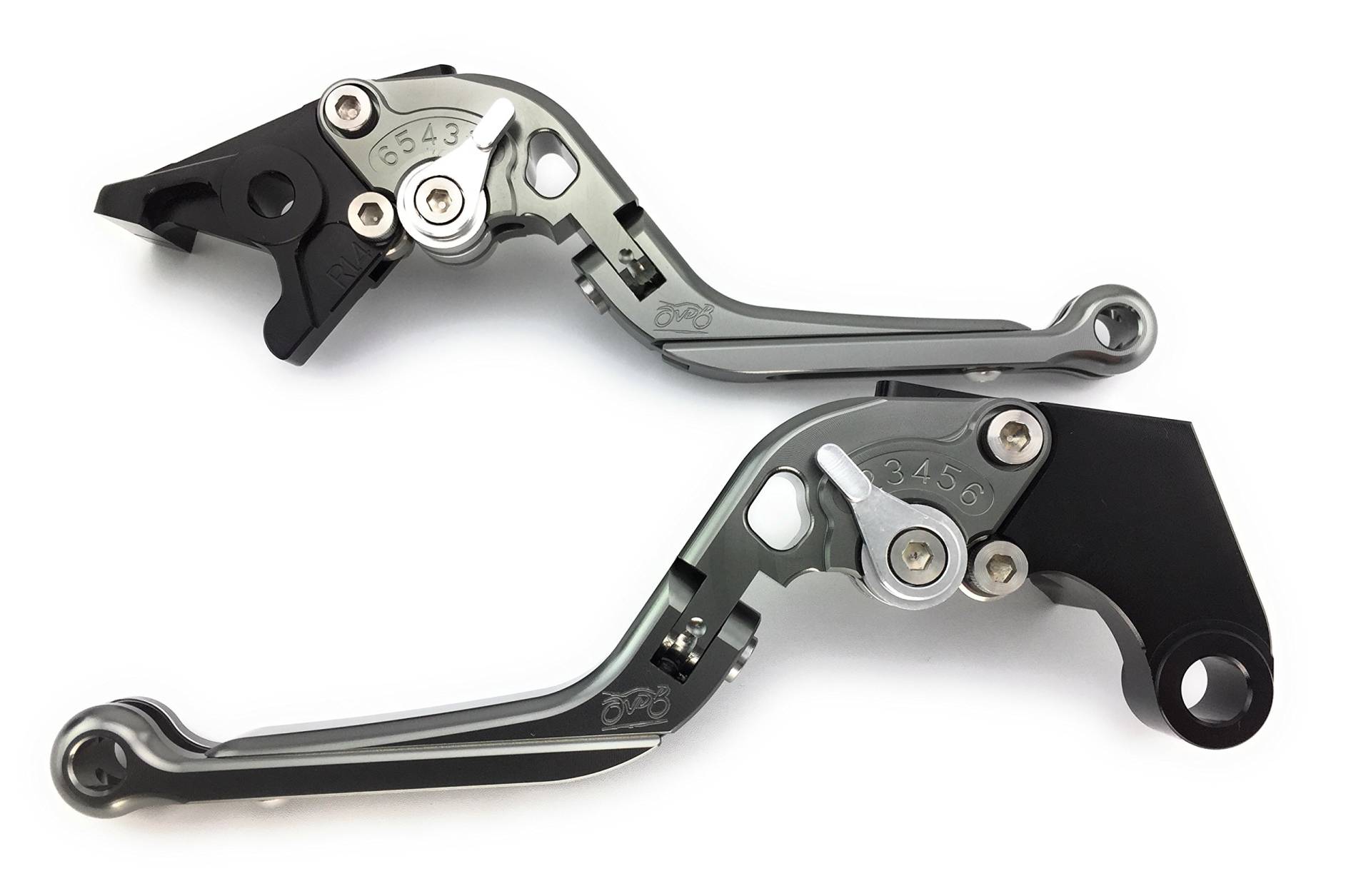 aVDB-moto Verstellbar, klappbar Kupplungshebel Kupplungshebel & Bremshebel Set CNC Aluminium kompatibel mit Crossrunner 800, Crosstourer 1200 2012 – 2016 (titan, silber) von aVDB