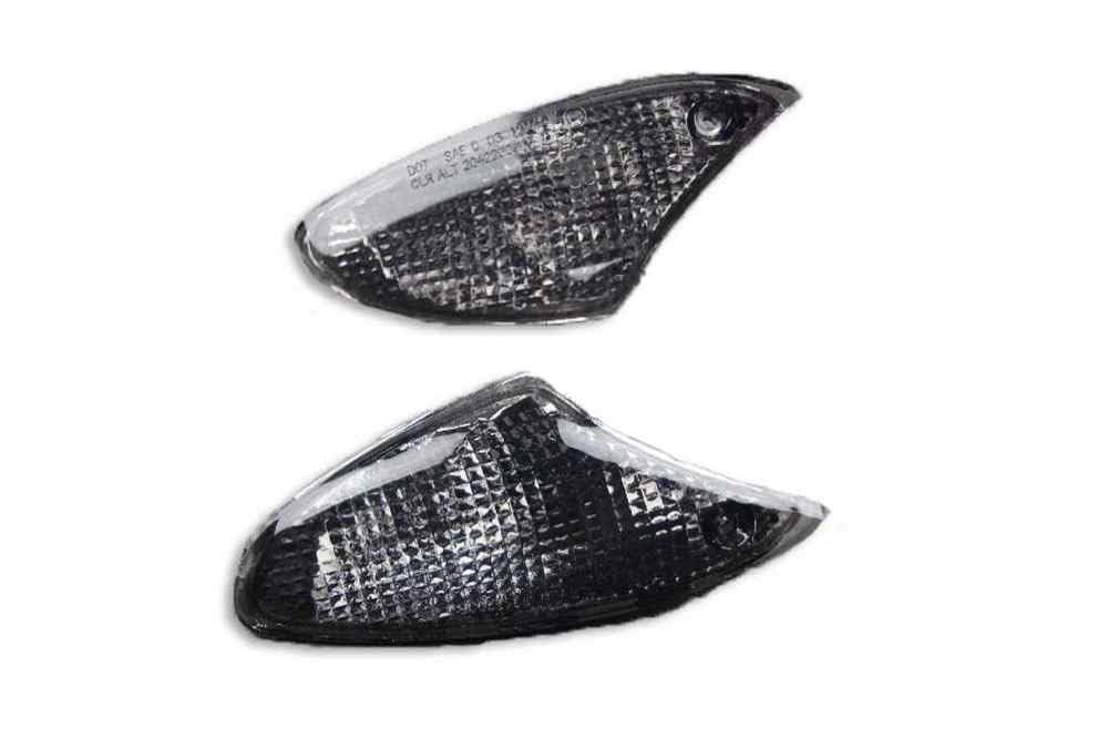 aVDB-moto Paar Vorne Blinker Vordere kompatibel mit BMW K1200S 1200S K1200 S 0581 2004-2008, K1300S 1300S K1300 S 0508 2009-2015, R1200S 1200S R1200 S 0366 2004-2009 (Schwarz Getönt) von aVDB