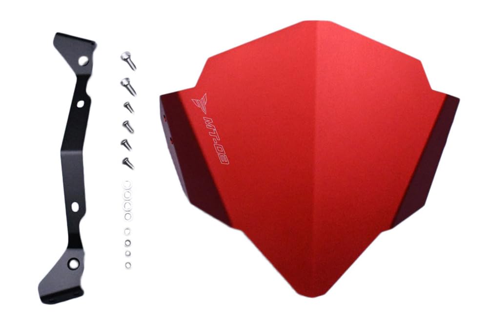 avdb-Moto Windschild/Windschutzscheibe kompatibel mit Yamaha MT03 320 MT-03 2016-2019 aus Aluminium (Rot) von aVDB