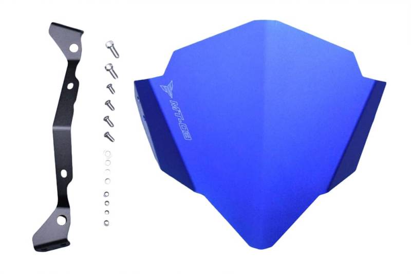 avdb-Moto Windschild/Windschutzscheibe kompatibel mit Yamaha MT03 320 MT-03 2016-2019 aus Aluminium (blau) von aVDB