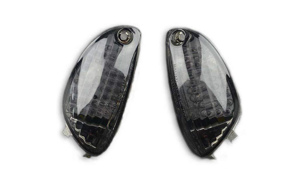 aVDB-moto Paar Vorne Blinker Vordere kompatibel mit SUZUKI GSXR 600 WVCE 2006-2007, GSXR 600 WVCV 2008-2010, GSXR 600 WVC3 2011-2017, GSXR 750 WVCF 2006-07, GSXR 750 WVCW 2008-10 (Schwarz Getönt) von aVDB