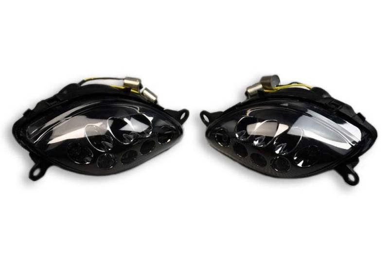 avdb-moto Paar Vorne Blinker Vordere kompatibel mit SUZUKI HAYABUSA 1300 GSX-R WVA1 1999-2007 (Led Schwarz Getönt) von aVDB