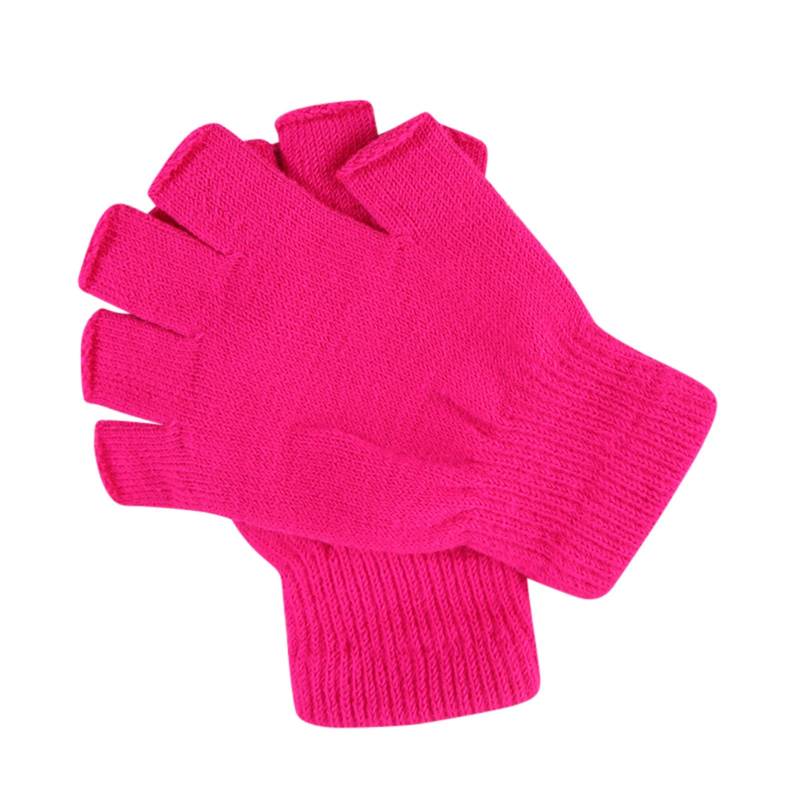 aaSccex Knitted Gloves Thickened and Velvet Screen Cycling Cold Proof Plush Couple's Warm Woolen Gloves Hochzeit Schmuck Braut (Hot Pink-2, One Size) von aaSccex