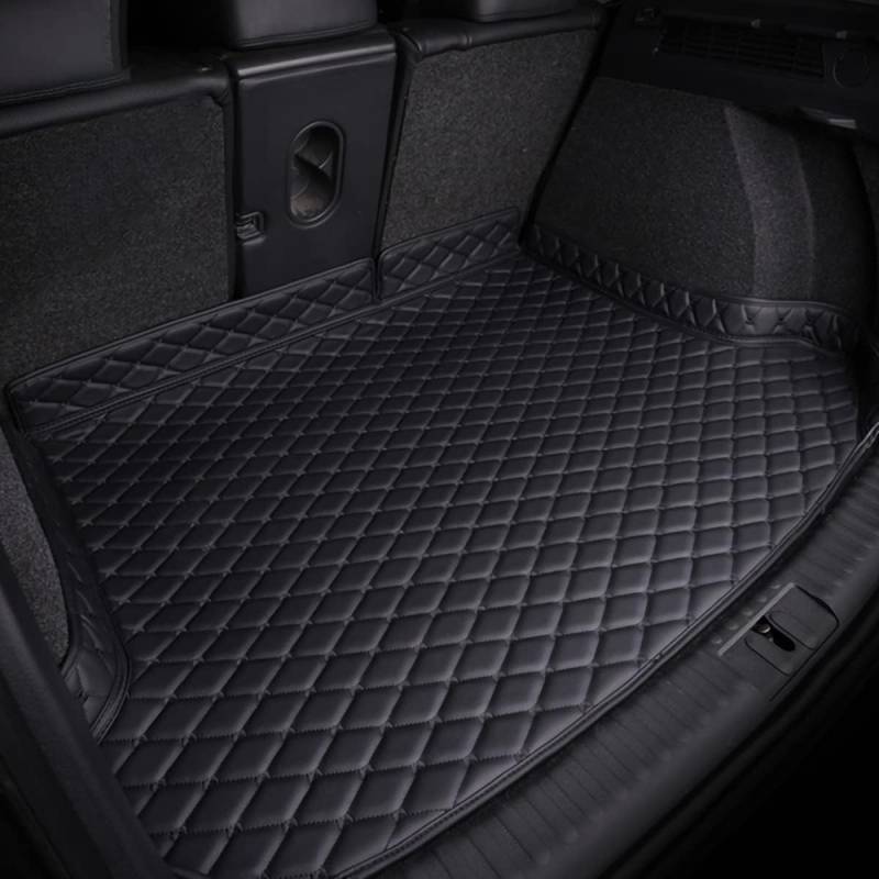 Auto Leder Kofferraummatte für Suzuki Swift 2013-2024, Auto Kofferraumwanne Kratzfestem Anti Rutsch Schmutzmatte, Kofferraum Schutzmatte Interieur ZubehöR,A Black von abrupt