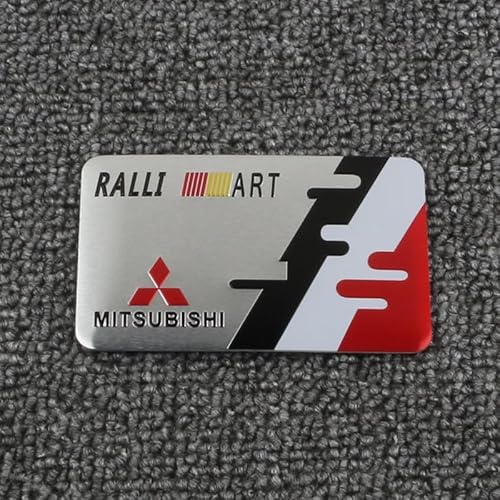 Logo Auto Emblem für Mitsubishi Outlander ASX Pajero Lancer V3 Evo, Abzeichen Logo Buchstaben Wort Emblem Aufkleber, Zeichen Emblem Logo Abzeichen Sticker Abziehbilder,B von abrupt