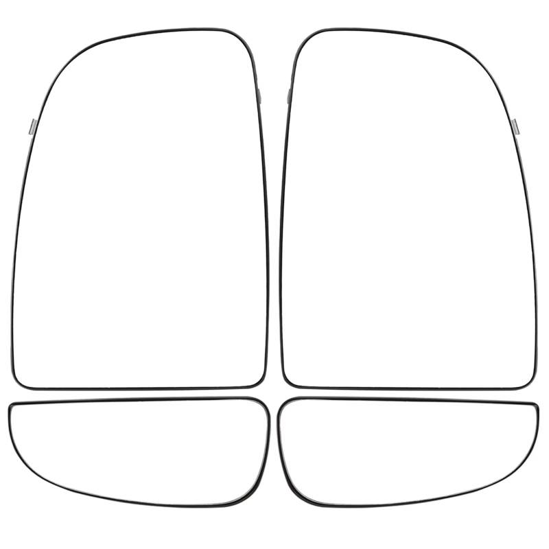 Kompatibel Mit Citroen Für Relay Der Dritten Generation 2006–2023, Linkes Und Rechtes Außenspiegelglas, Beheizt, Fahrer-/Beifahrerseite, Autoteile(Upper Lower L anf R) von abywrpagg