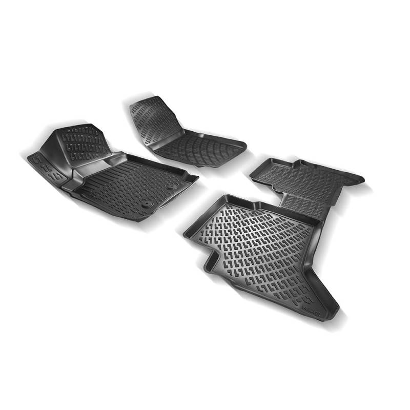 accessorypart Auto Fußmatten für Ford Ranger 2012-2023 Geruchlos 4D Gummimatten SCHWARZ von accessorypart