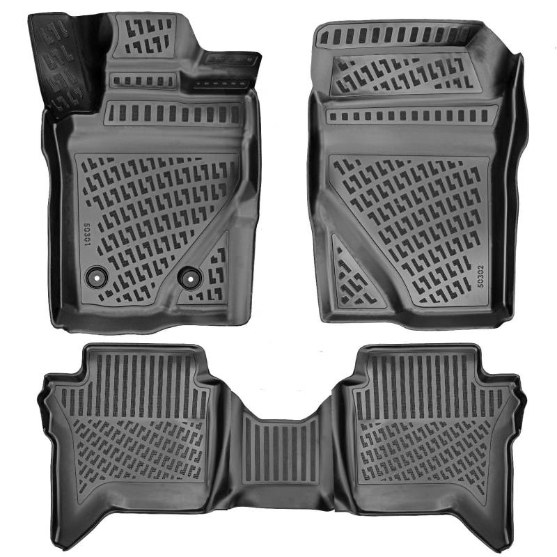 accessorypart Auto Fußmatten für Volkswagen Amarok 2023-2024 Geruchlos 4D Gummimatten SCHWARZ von accessorypart