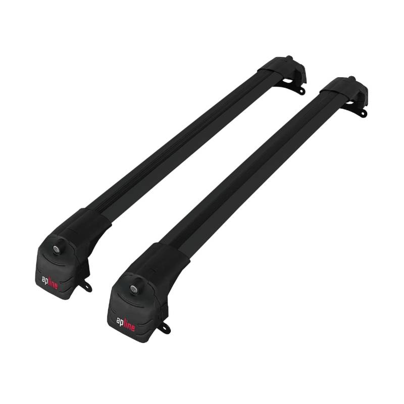 accessorypart Kompatibel mit Jeep Compass 2017-2024 ACE-2 Relingträger Dachträger Auto Gepäckträger Schwarz Aluminium 2 Stangen von accessorypart