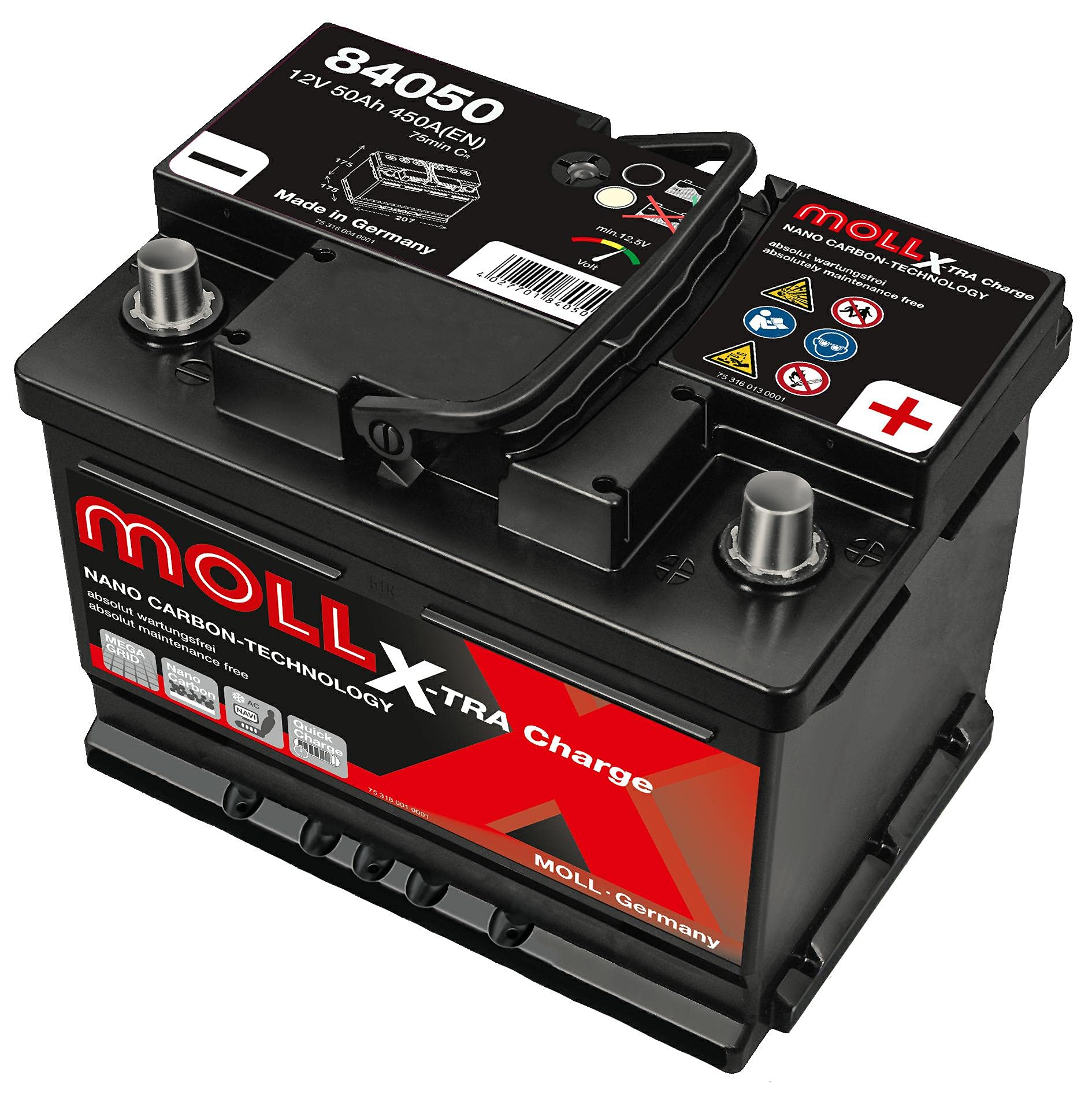 MOLL 84048 XTRA Charge Starterbatterie 12V 48Ah von accuzentrale