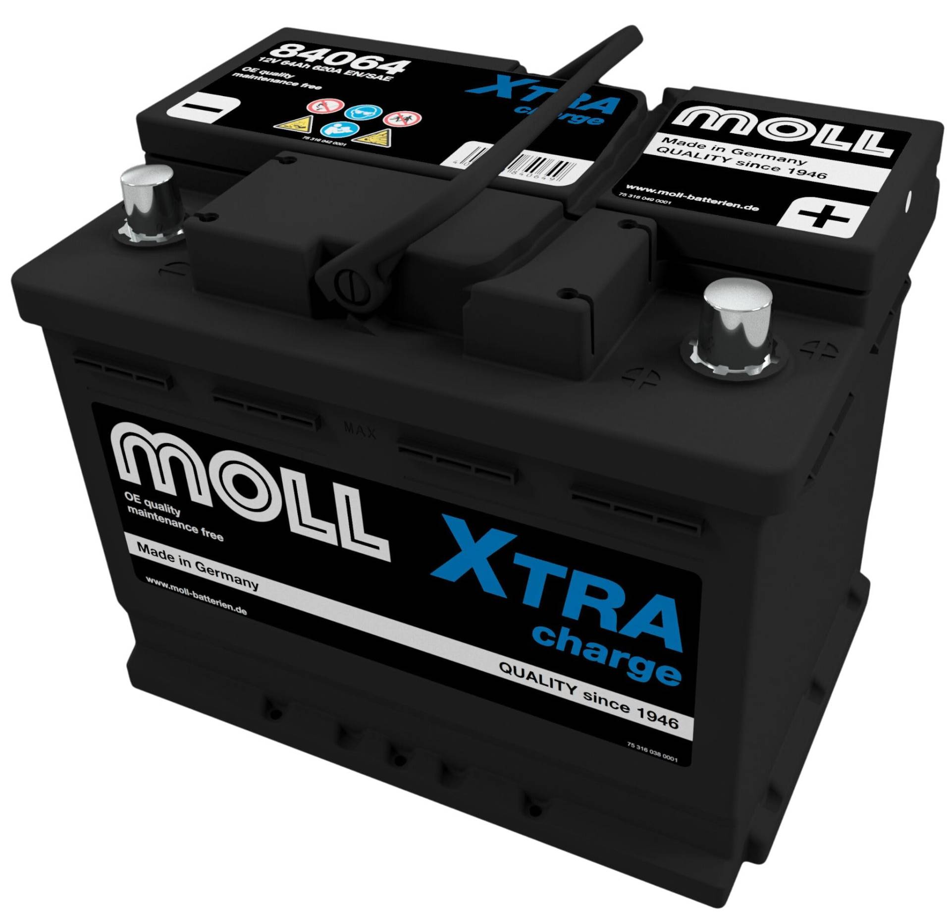 MOLL 84064 XTRA Charge Starterbatterie 12V 64Ah von accuzentrale