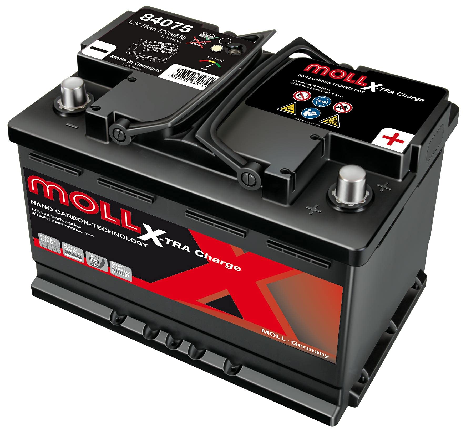 MOLL 84075 XTRA Charge Starterbatterie 12V 75Ah von accuzentrale