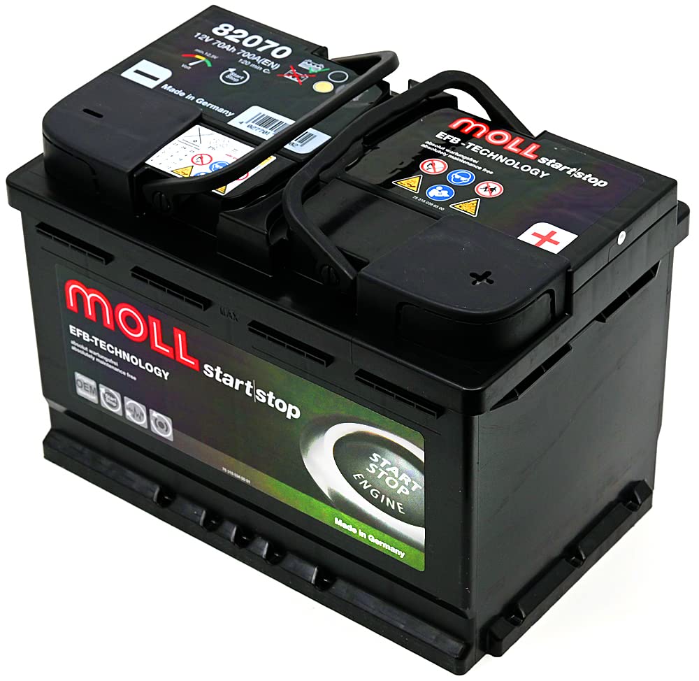 MOLL EFB start/stop Starterbatterie 12V Autobatterie (Moll EFB 82074) von accuzentrale