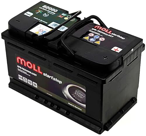 MOLL EFB start/stop Starterbatterie 12V Autobatterie (Moll EFB 82084) von accuzentrale