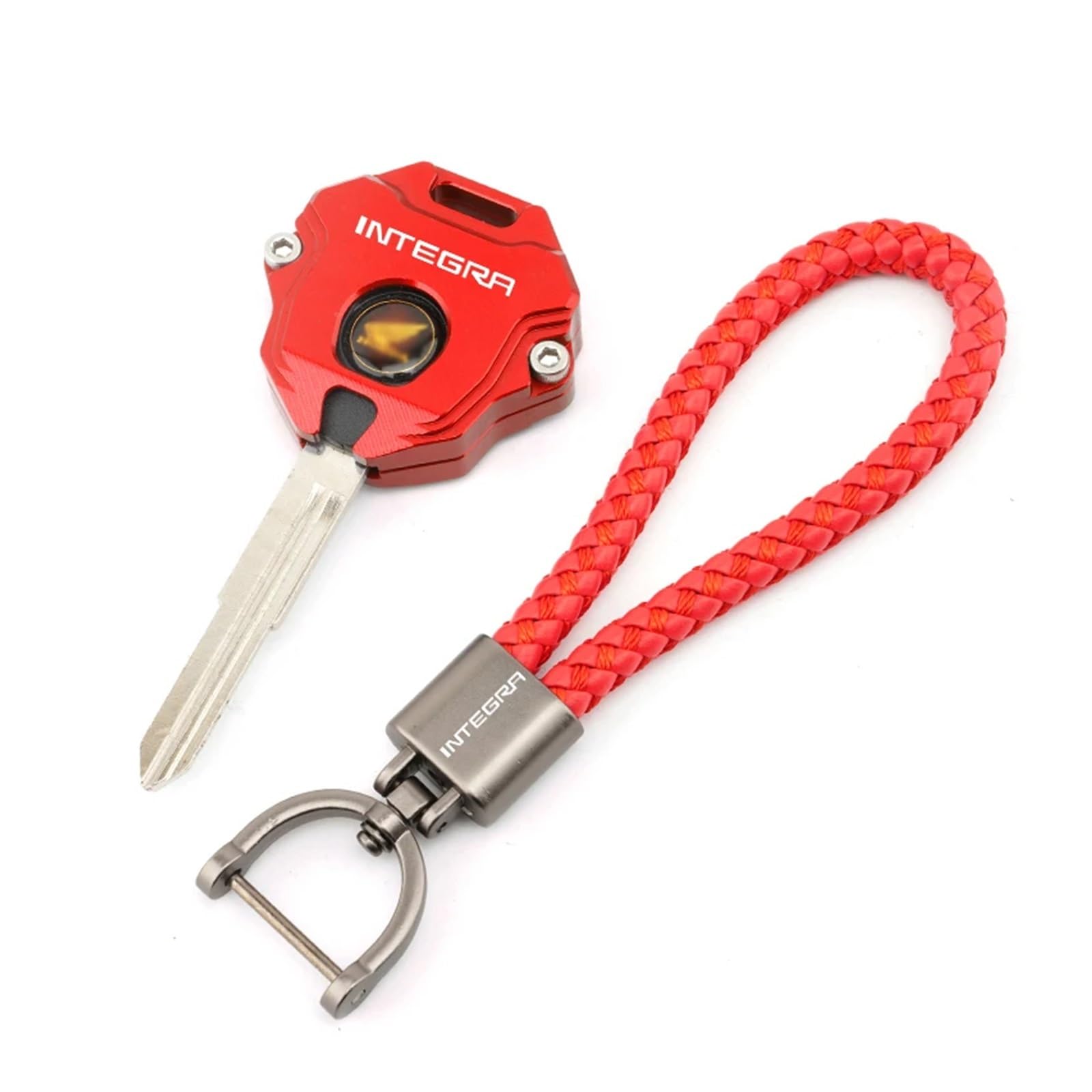 Schlüsselgehäuse für Motorräder Für Hon@&da Integra 700 750 S 750D DCT NC750 NC750D Motorrad CNC-Schlüsselhülle, Schlüsselschutz, Schlüsselanhänger-Schlüsseletui(1 set Red) von acgfifj