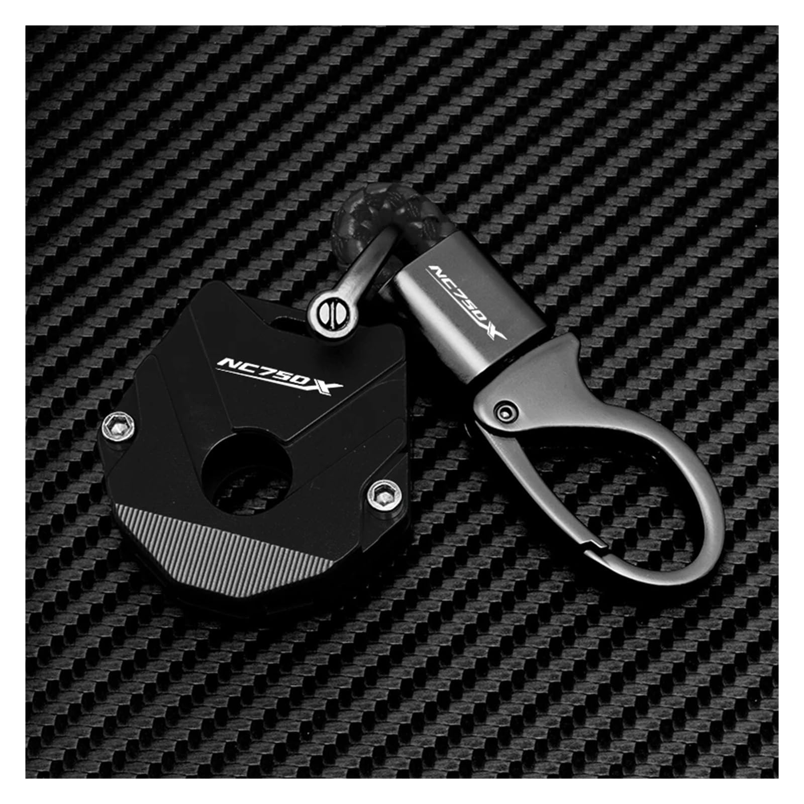 Schlüsselgehäuse für Motorräder Für Hon@&da NC750X NC 750X NC750 X DCT 2013-2023 Universalzubehör Motorrad-Schlüsseletui Aus Aluminium, Schutzhülle, Schlüsselanhänger(1 set Black-B) von acgfifj