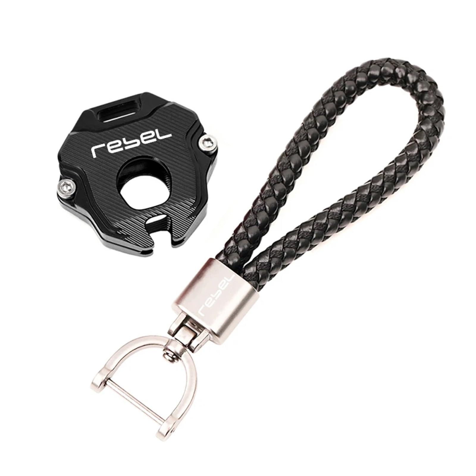 Schlüsselgehäuse für Motorräder Für Hon@&da Rebel CM1100 REBEL 1100 1100T DCT Motorrad CNC-Zubehör Schlüsselhülle Hülle Schlüsselanhänger Schlüsselanhänger Schlüsselanhängerhalter(1Set Black) von acgfifj