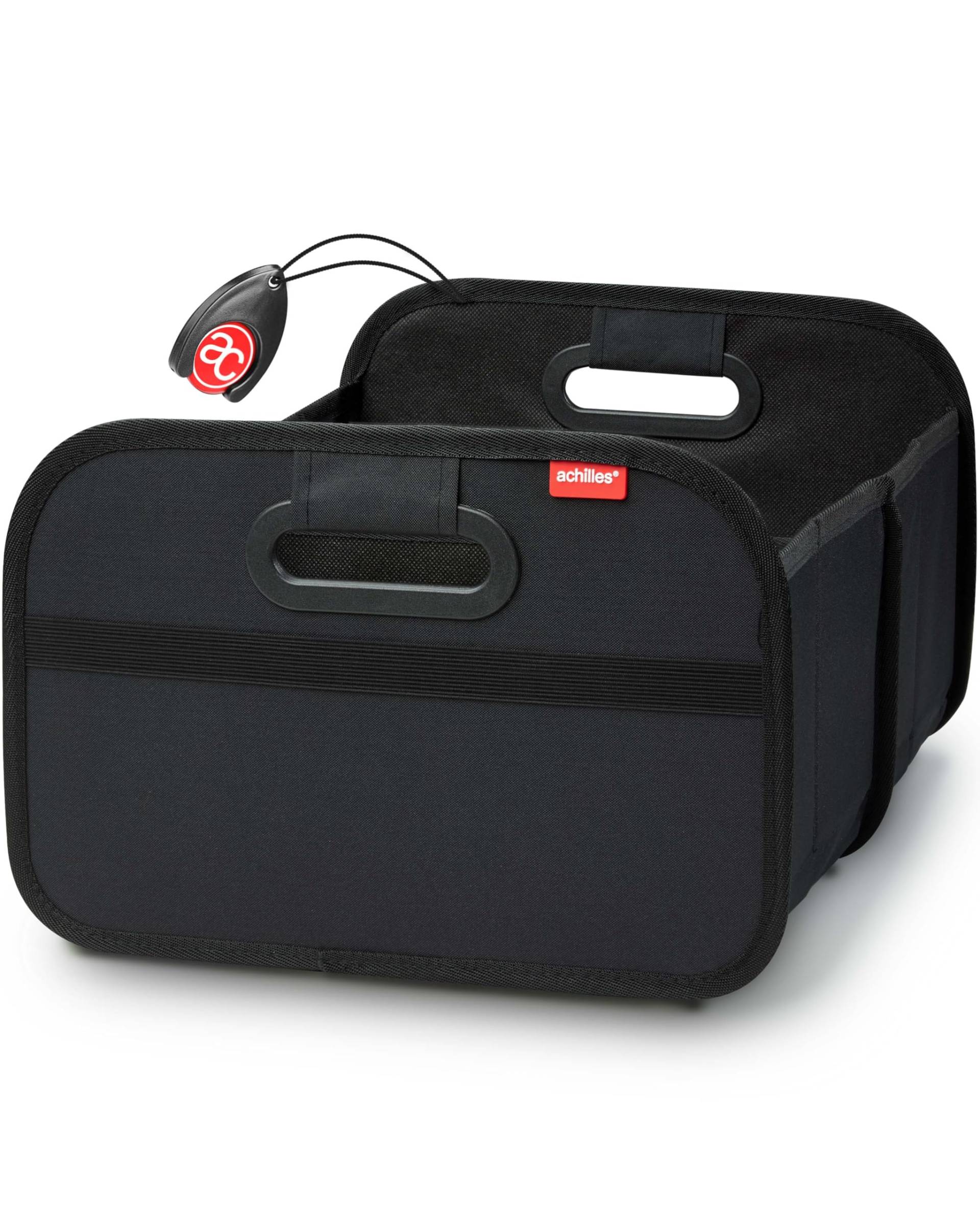 achilles Kofferraumtasche faltbar - Kofferraum-Organizer, Auto Faltbox, Autotasche, Einkaufsbox, verstärkt und stabil, inkl. Einkaufs-Chip von achilles