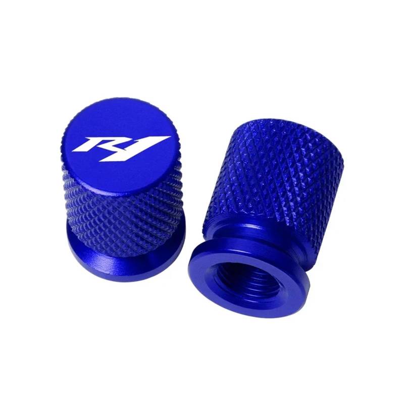 Motorrad-Ventilschaftkappe Für YZF R1 YZFR1 YZF-R1M R1M 1998-2021 2019 2020 Motorradzubehör CNC-Aluminium-Reifenventil-Luftanschlussschaft-Abdeckkappen(Blue) von actuion