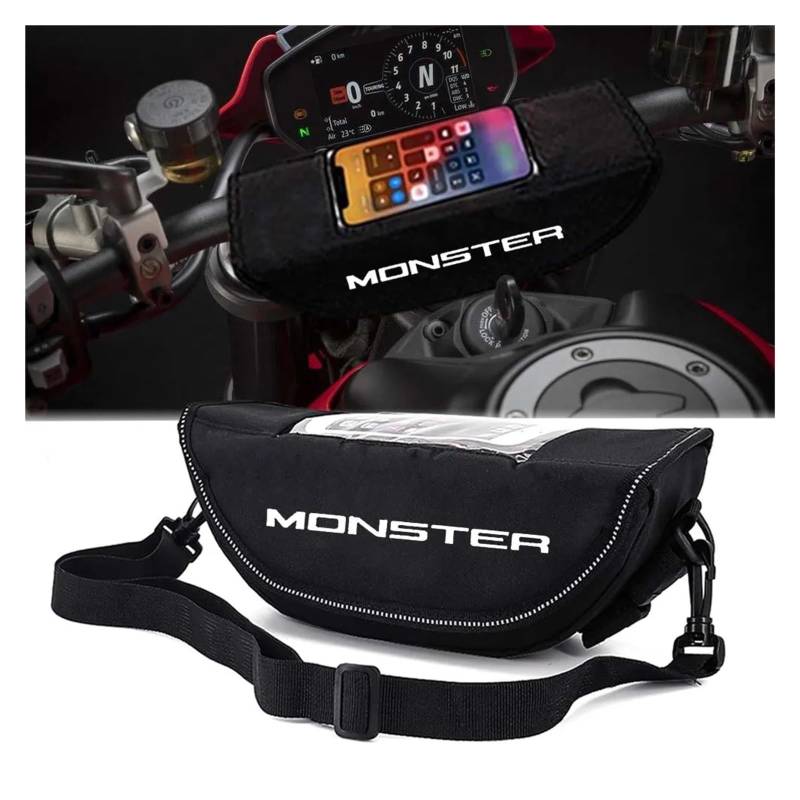 ahsdks Fahrradtasche Rahmen Wasserdicht Rahmentasche Bike Für Monster 937 Monster 1200 1200 S 821 Motorrad-Lenkrad-Navigationstasche, Lenkertasche von ahsdks