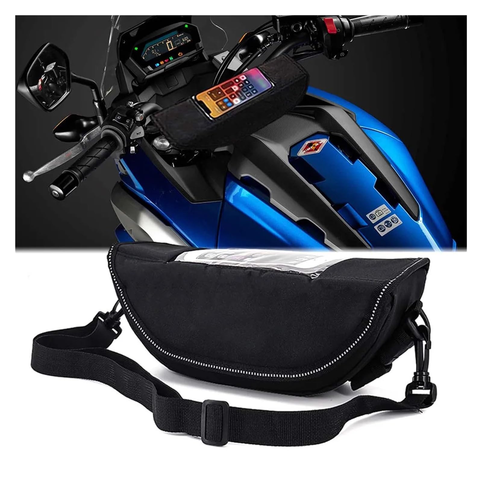 ahsdks Fahrradtasche Rahmen Wasserdicht Rahmentasche Bike Für NC750X NC700X NC750 NC700 NC 750 700 X Staub- Und wasserdichte Motorrad-Lenkrad-Navigationstasche. Lenkertasche(7) von ahsdks