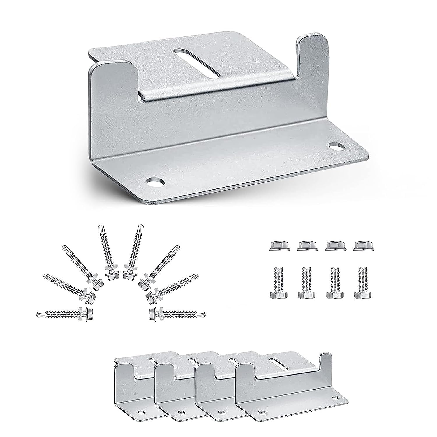 4 Stück Solarmodul Halterung Montage, Solarmodul Z-Halter mit Muttern und Schrauben,Aluminium Solarmodul Halterung mit Muttern und Schrauben für Wohnmobil, Boot, Dach von air swimmers