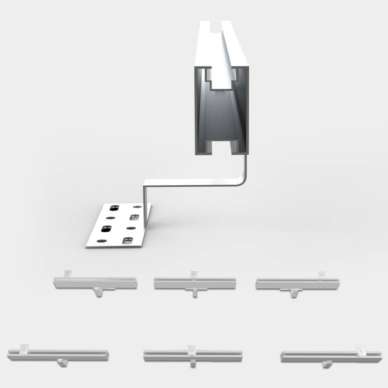 Balkonkraftwerk Halterung Ziegeldach 2 für Module, Montageset für Solarmodule, Dachhalterungen Solarmodule, Balkonkraftwerk Halterung Ziegeldach Montageset für Solarmodule.(für 30~50mm Solarmodule) von air swimmers